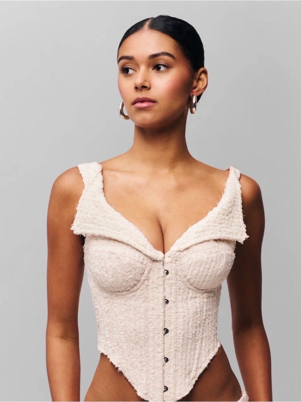 Danielle Guizio Cream Corset Top XS